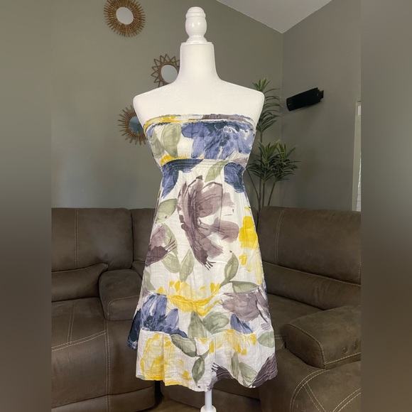Dresses & Skirts - 🔥🔥🔥Abercrombie & Fitch Linen Strapless Dress Sz L Large